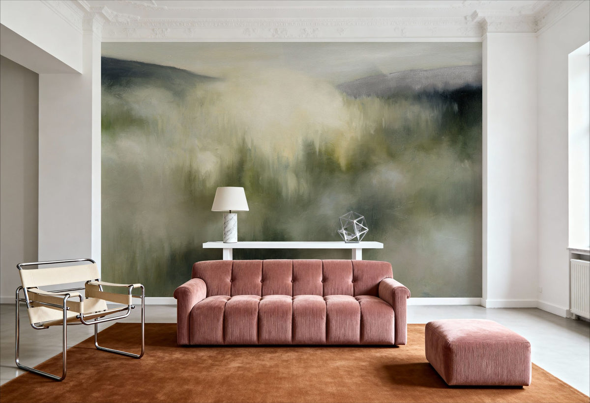Neutral Valley Clouds Mural Wallpaper - room preview 03