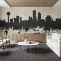 Knoxville Tennessee Skyline Concrete Mural Wallpaper - room preview 03