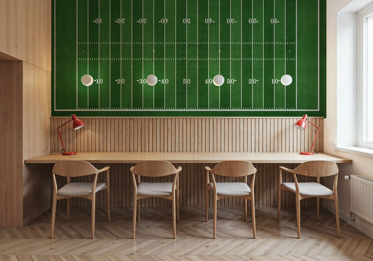 Gridiron Mural Wallpaper - room preview 03