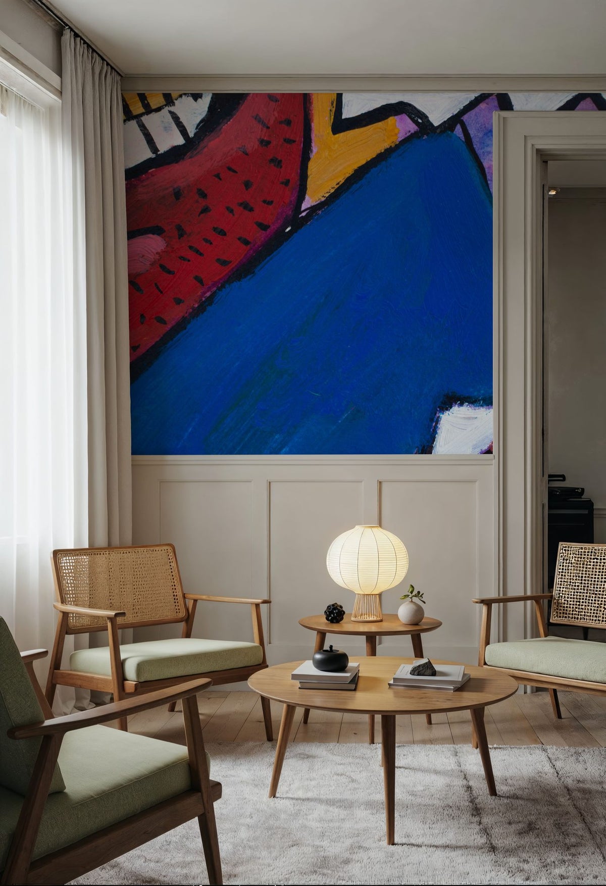 Party on Wall Street Mural Wallpaper - room preview 03