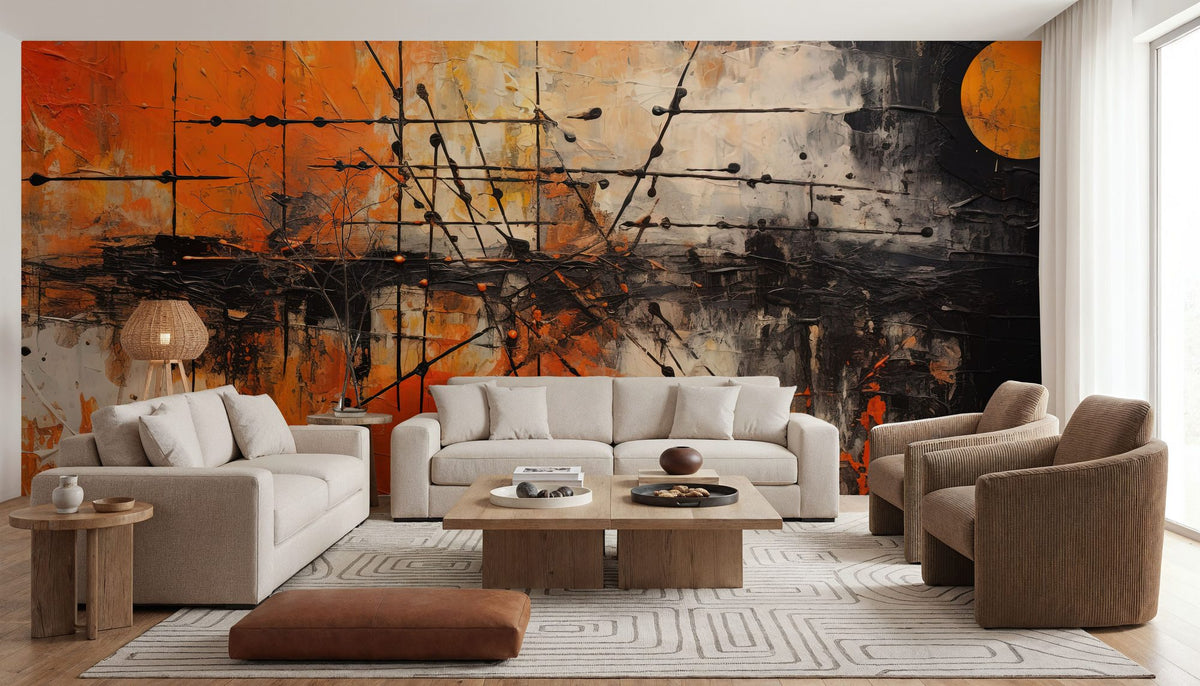 Burning Sky Mural Wallpaper - room preview 03