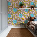 My Flower Pink Mural Wallpaper - room preview 03