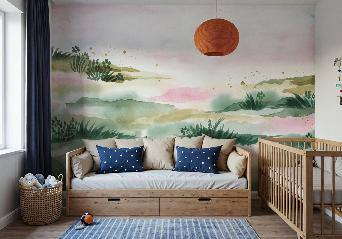 Midsummer Meadow IV Mural Wallpaper - room preview 03