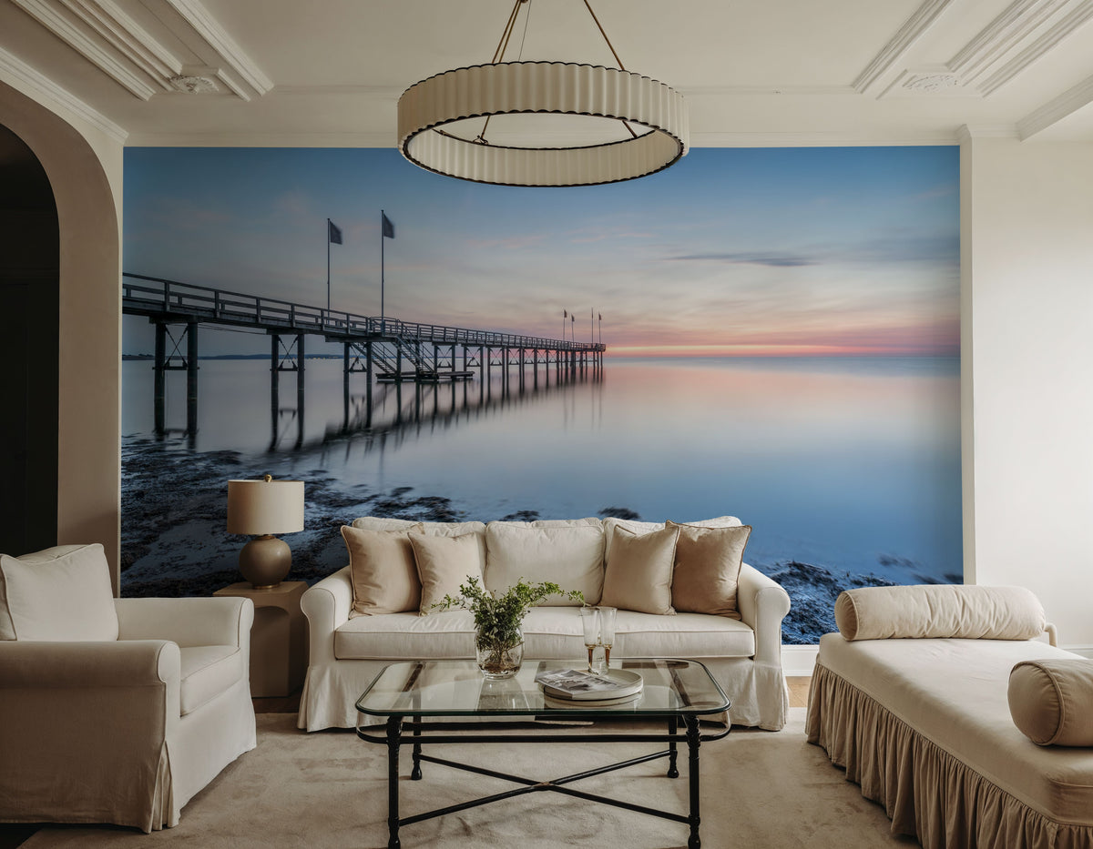 Wooden Pier Mural Wallpaper - room preview 03