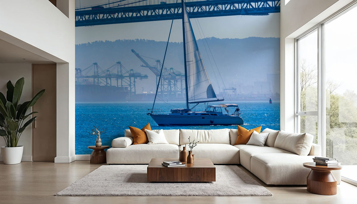 Sailing the Bay Mural Wallpaper - room preview 03
