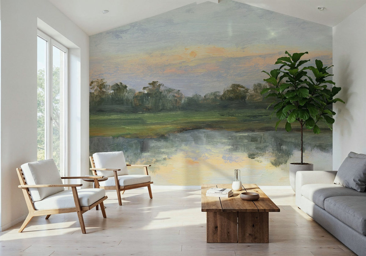 Calm and Still At Sunrise Mural Wallpaper - room preview 03