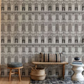 Vintage Facade Pattern Mural Wallpaper - room preview 03