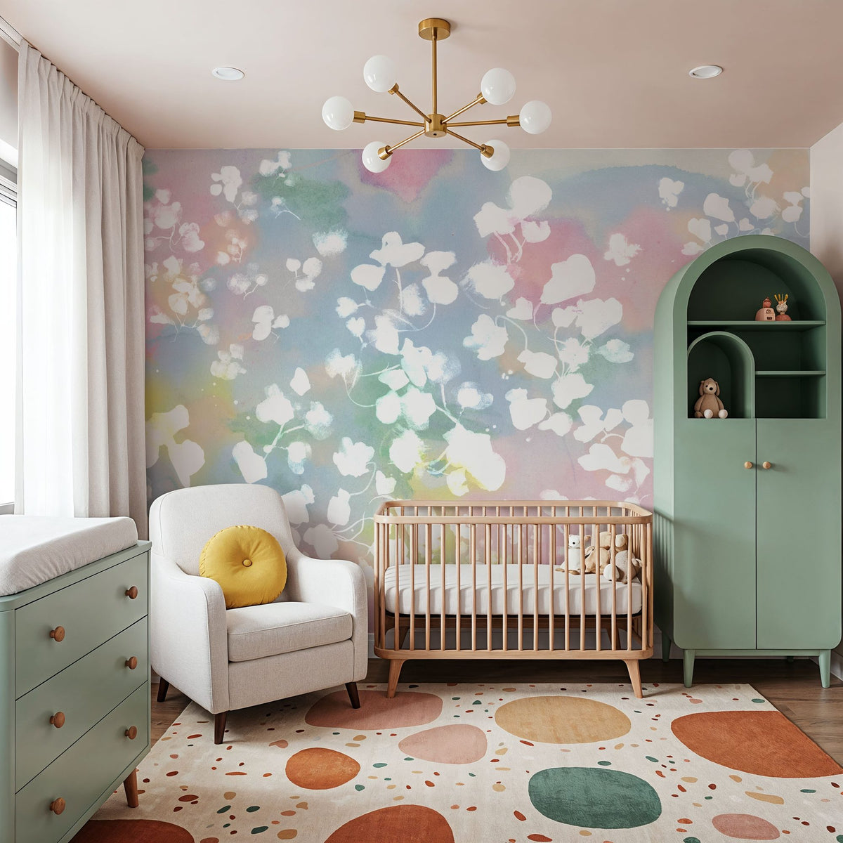 Enigma Leaves Mural Wallpaper - room preview 03