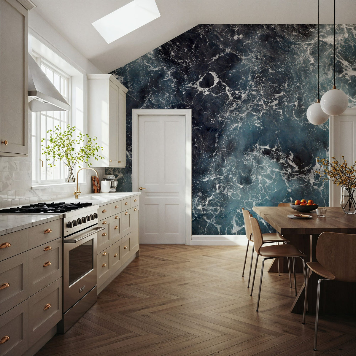Rough Ocean Mural Wallpaper - room preview 03