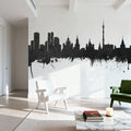 Moscow Russia Skyline Black & White Mural Wallpaper - room preview 03
