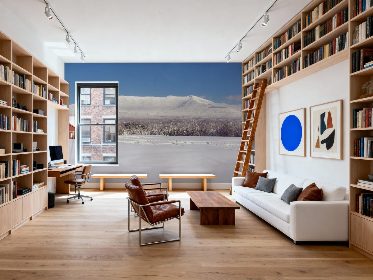 Snowy Mountain Ranch Mural Wallpaper - room preview 03
