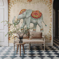 Elephant Walk V Mural Wallpaper - room preview 03