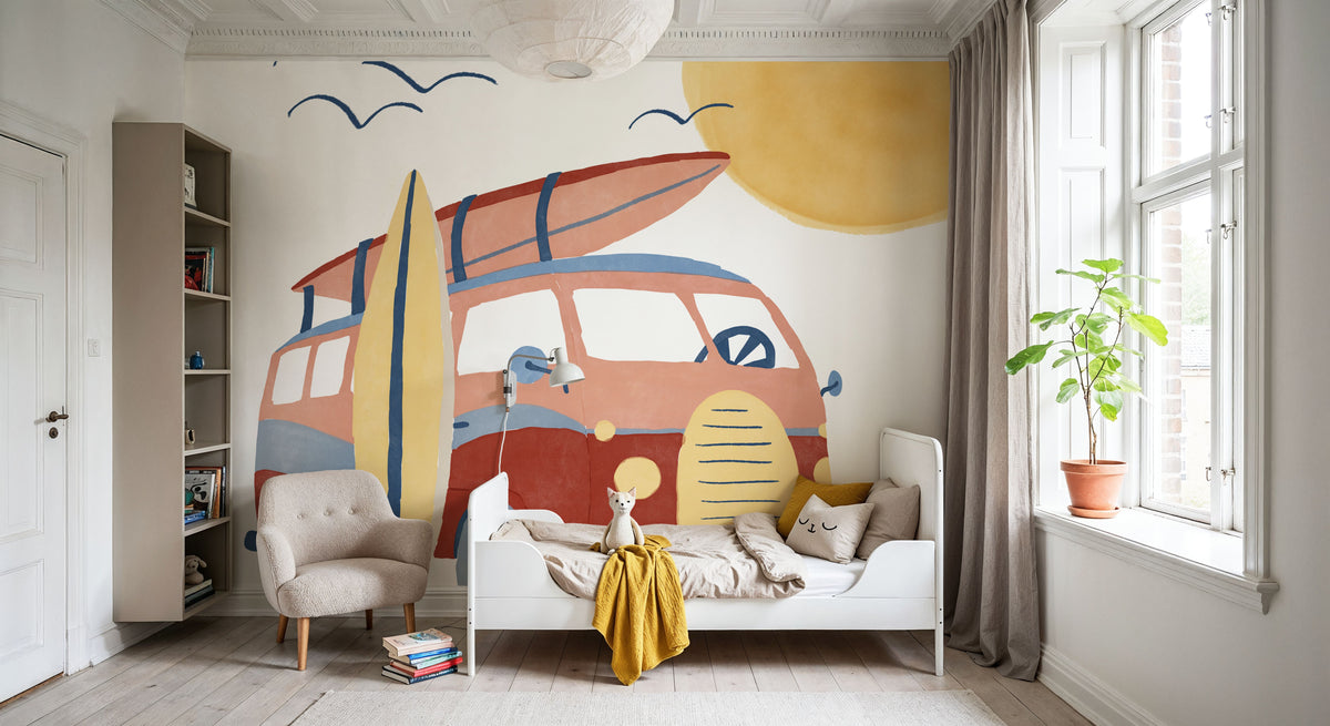 Surf Bus No.1 Mural Wallpaper - room preview 03