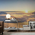 Skiing Panorama Mural Wallpaper - Neutral Tone - room preview 03