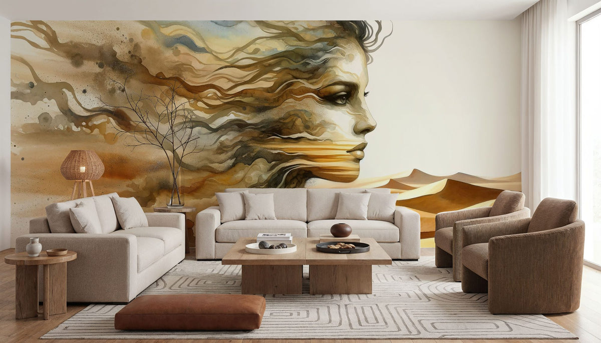 Whispers of Desert Wind Mural Wallpaper - room preview 03