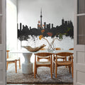 Toronto Canada Skyline Black & White Mural Wallpaper - room preview 03