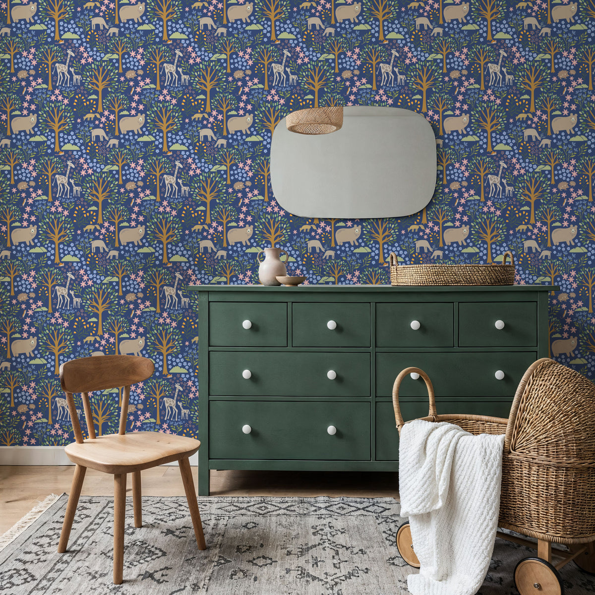Forest Surprise, Blueberry Mural Wallpaper - room preview 03
