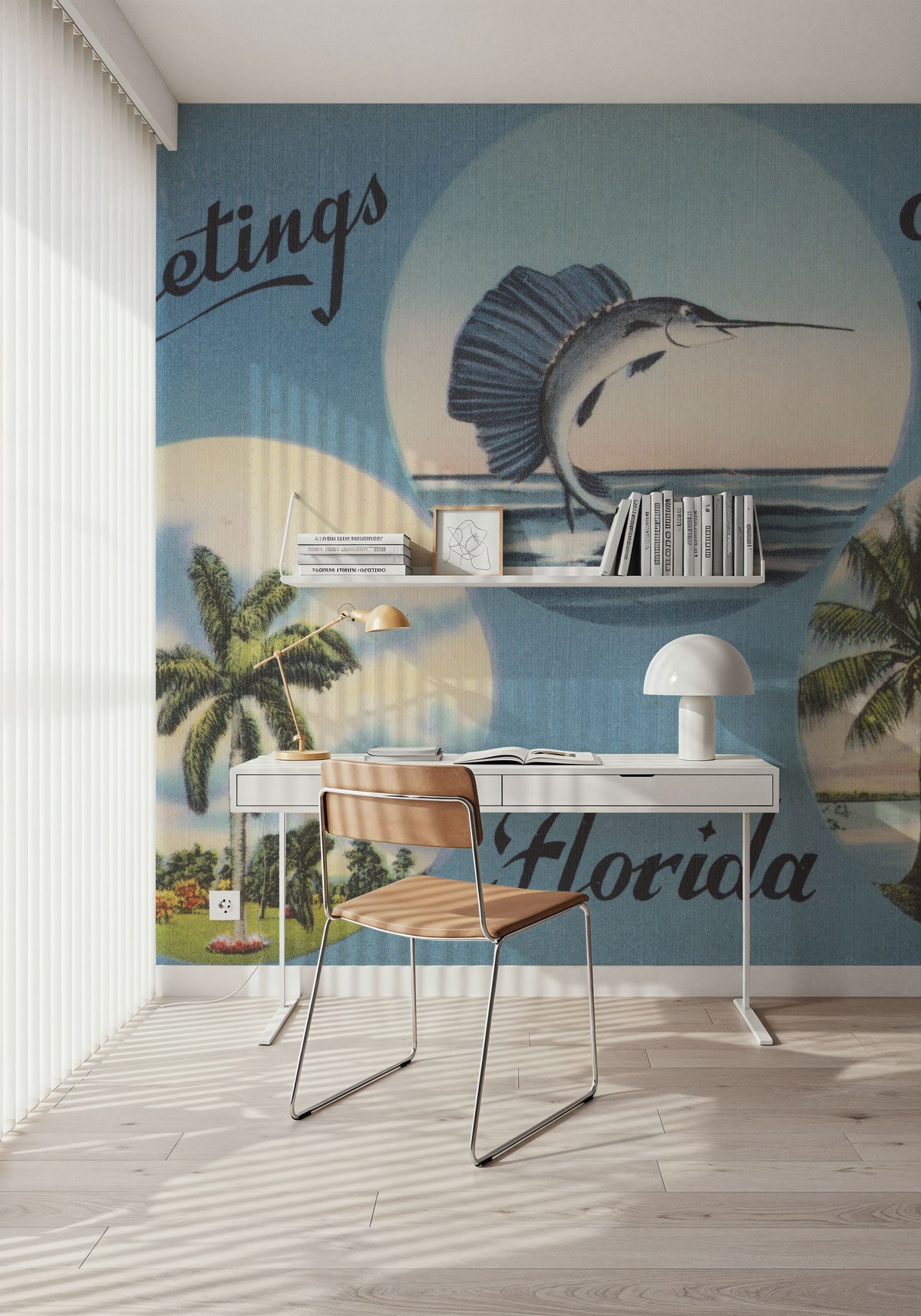 Greetings From Florida Wildlife Mural Wallpaper - room preview 03