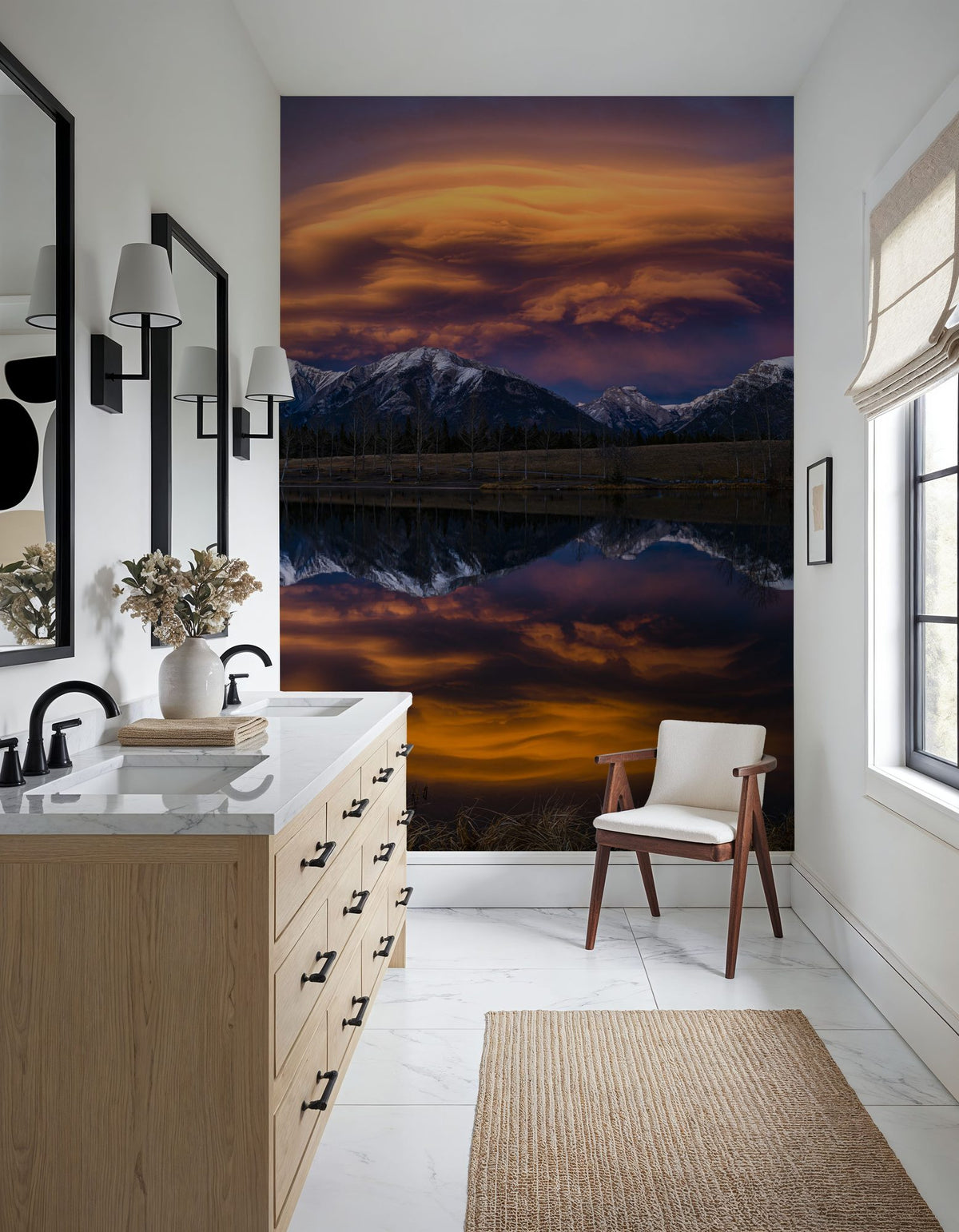 Chinook Clouds Mural Wallpaper - room preview 03