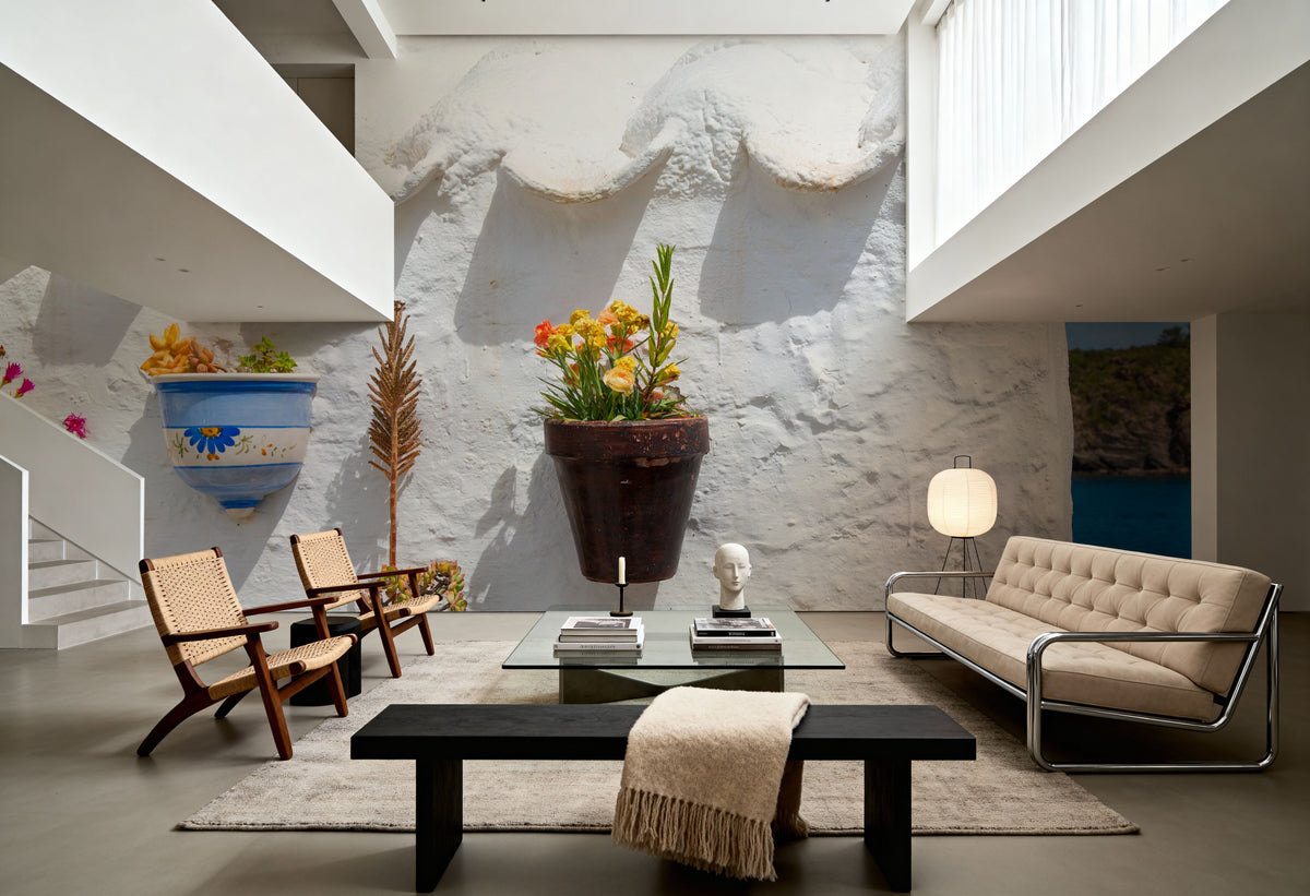 Mediterranean Flower Pots Mural Wallpaper - room preview 03