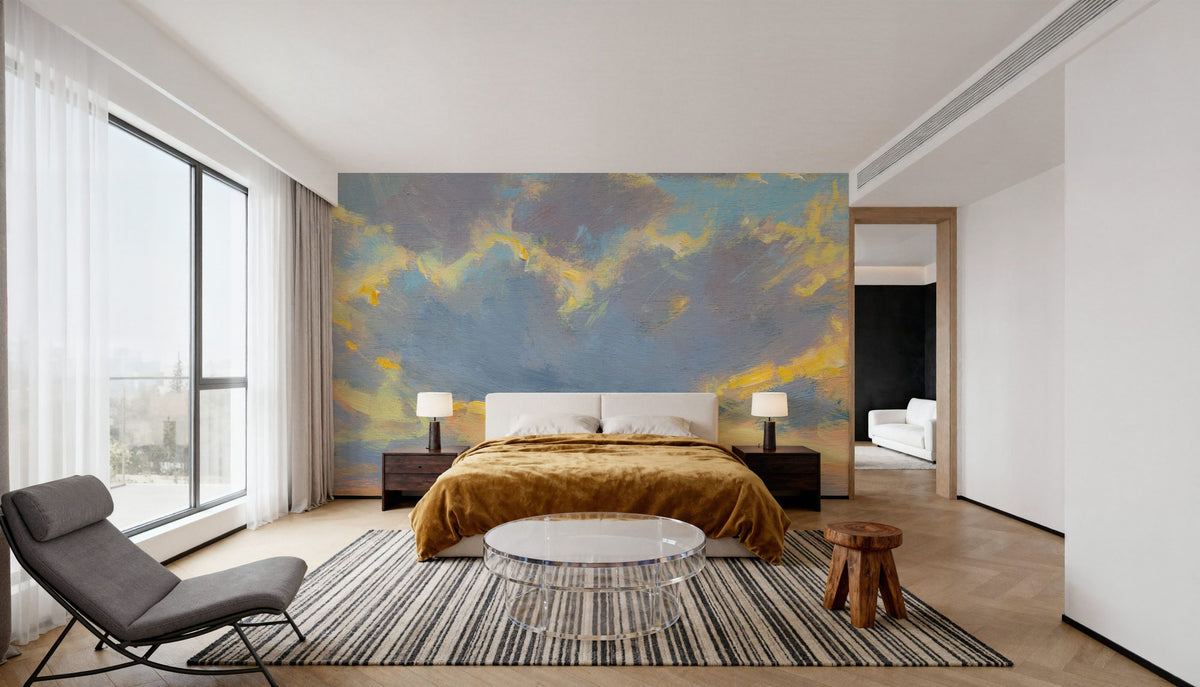 Twilight Reflections Mural Wallpaper - Neutral Tone - room preview 03