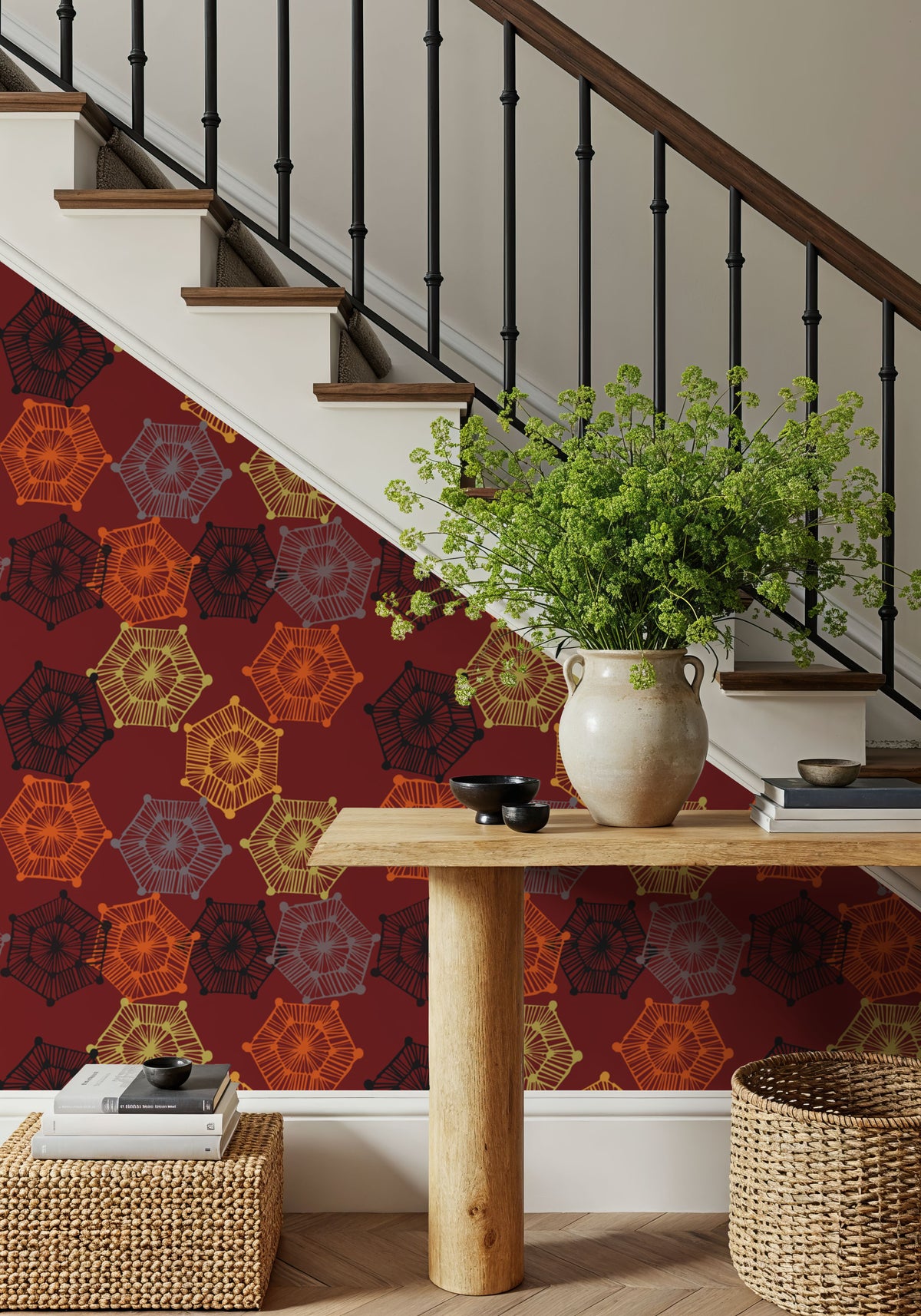 New Harvest Windows Brown Mural Wallpaper - room preview 03