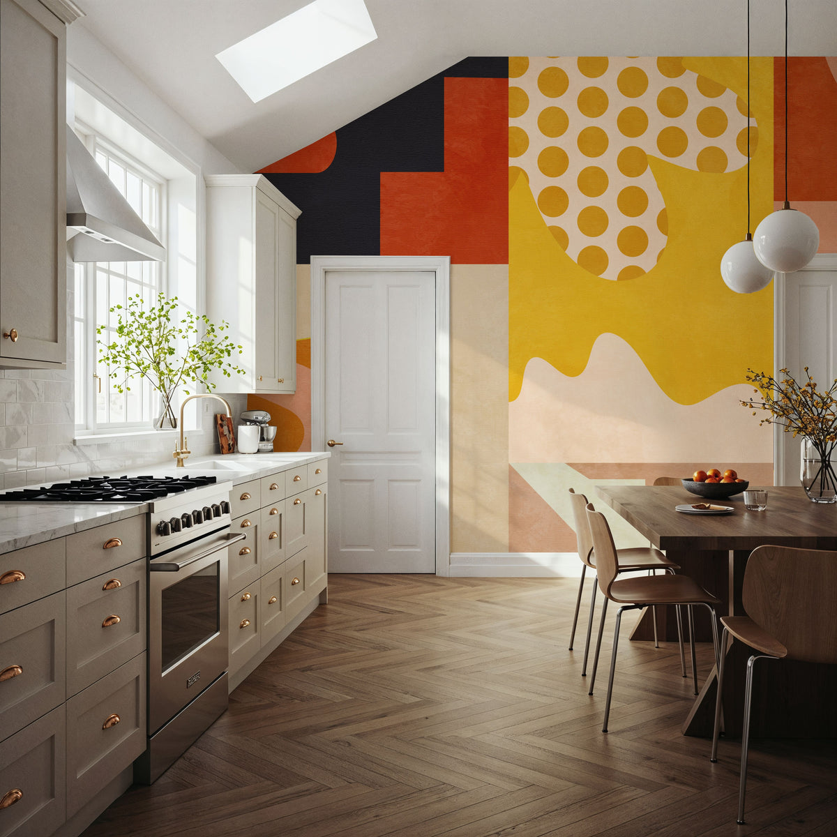 Playing Around Shapes 6 Mural Wallpaper - room preview 03