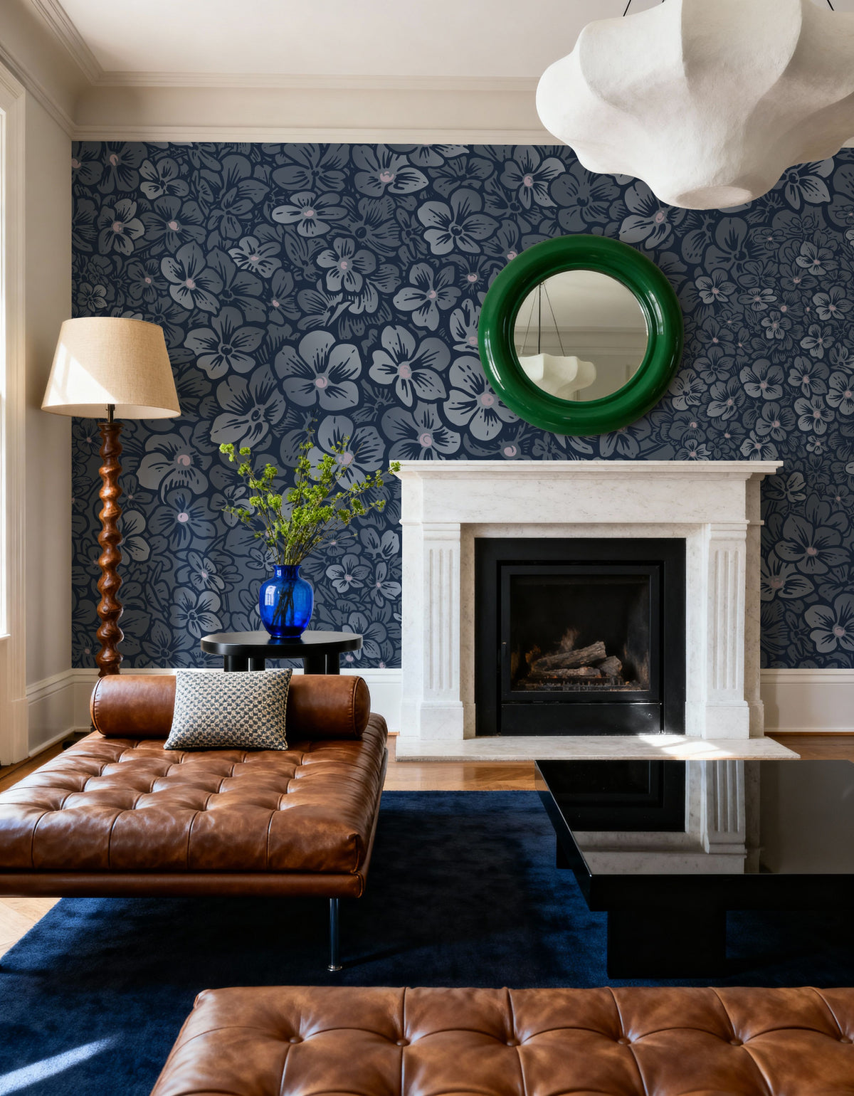 Hydrangea Heart Mural Wallpaper - room preview 03
