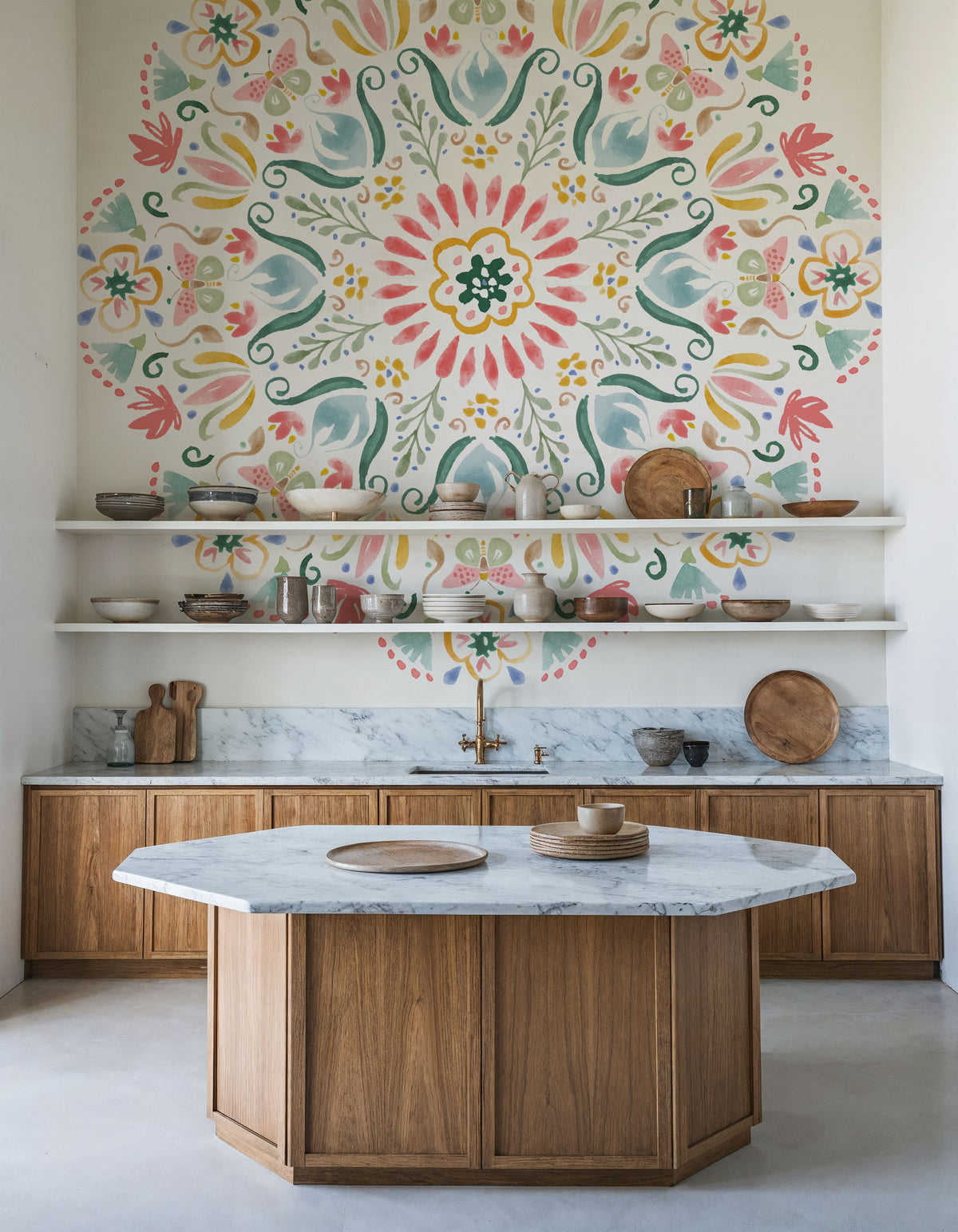 Wild Blooms VI Mural Wallpaper - Light Tone - room preview 03
