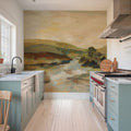Valley River Mural Wallpaper - Purple Tone - room preview 03
