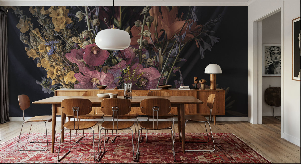 Summer Field Flow Flowers Mural Wallpaper - room preview 03