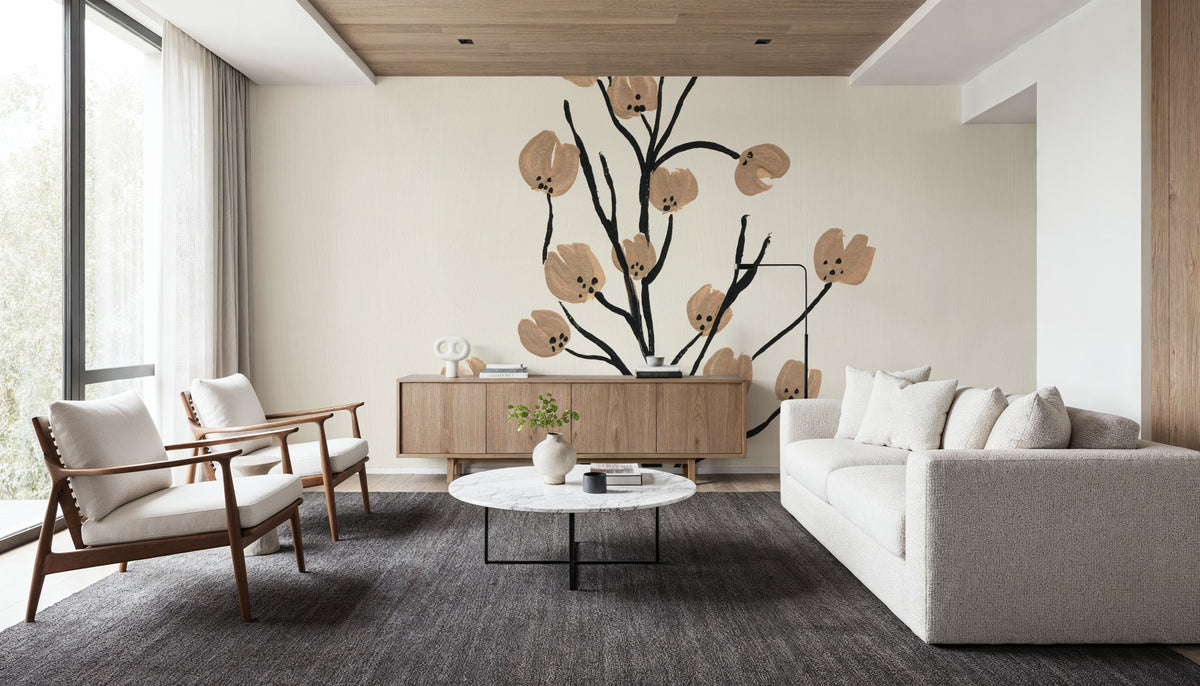 Petite Floral IV Mural Wallpaper - room preview 03