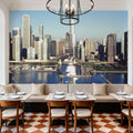 Harbor City Reflection Mural Wallpaper - room preview 03