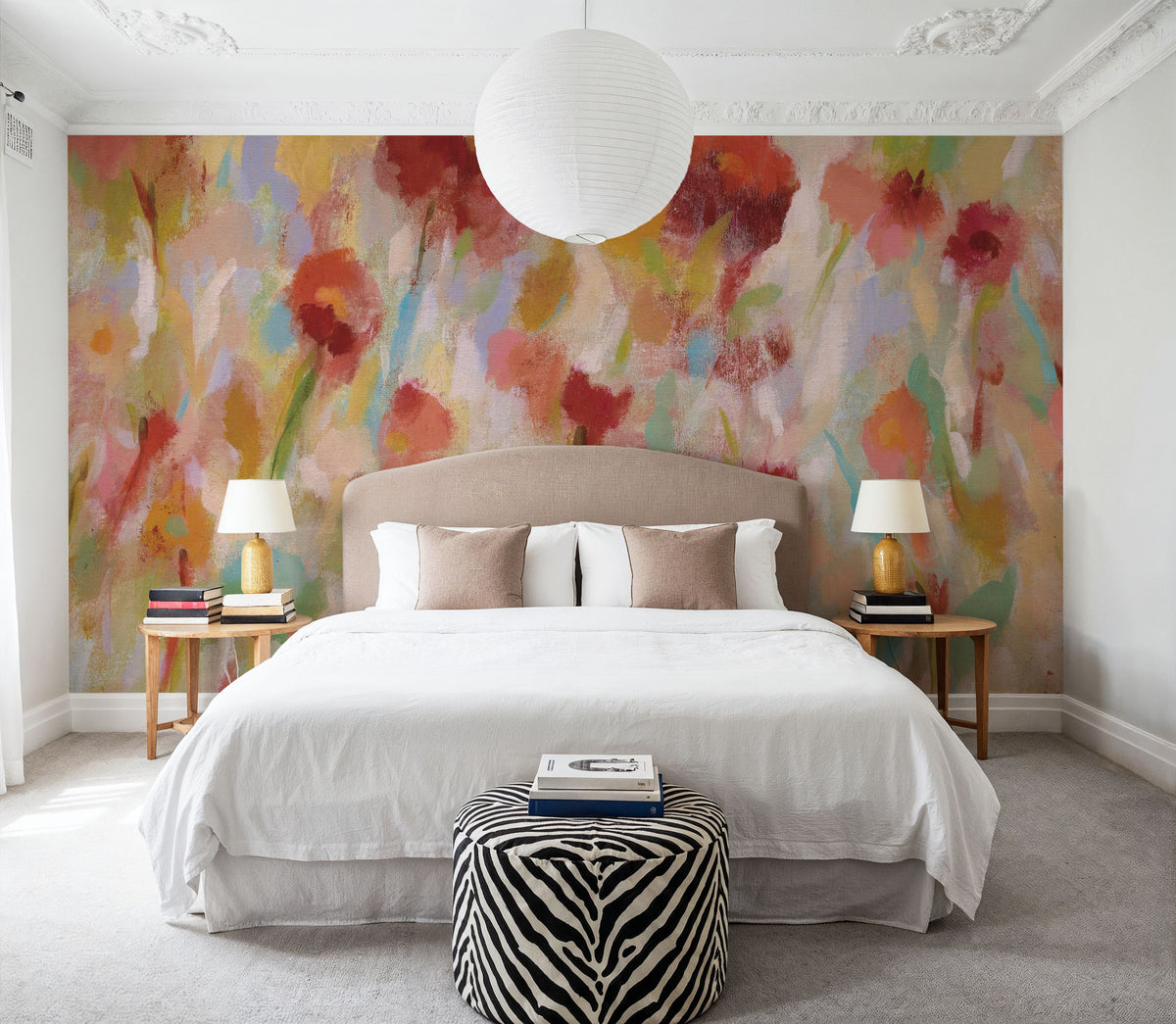 Breezy Floral I Mural Wallpaper - room preview 03