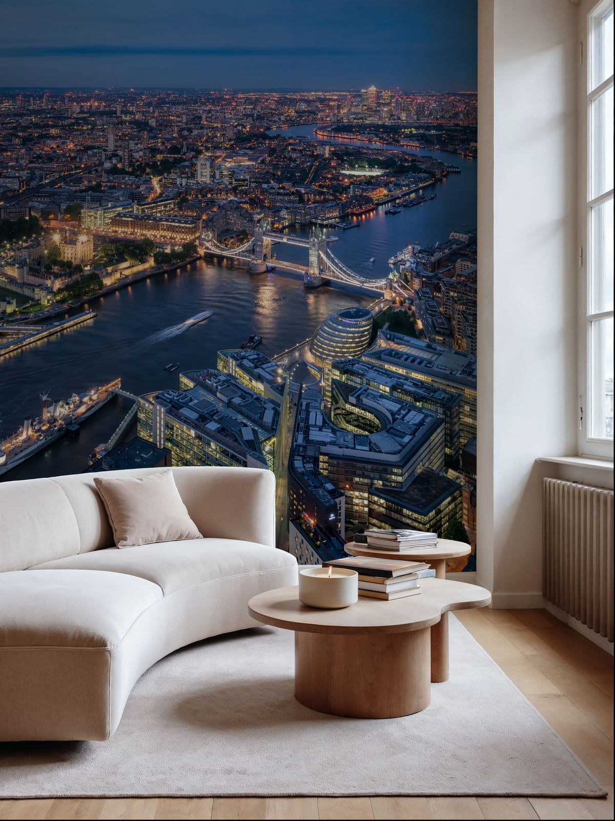 Tower Bridge Aerial Mural Wallpaper - room preview 03