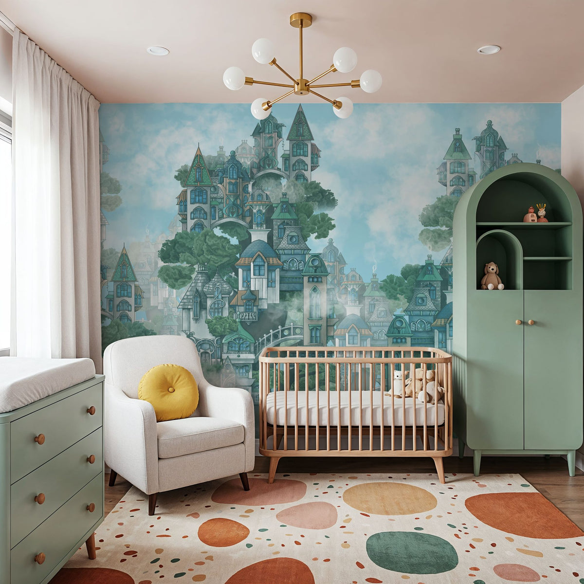 Treehouse Neighborhood Cool Mural Wallpaper - room preview 03