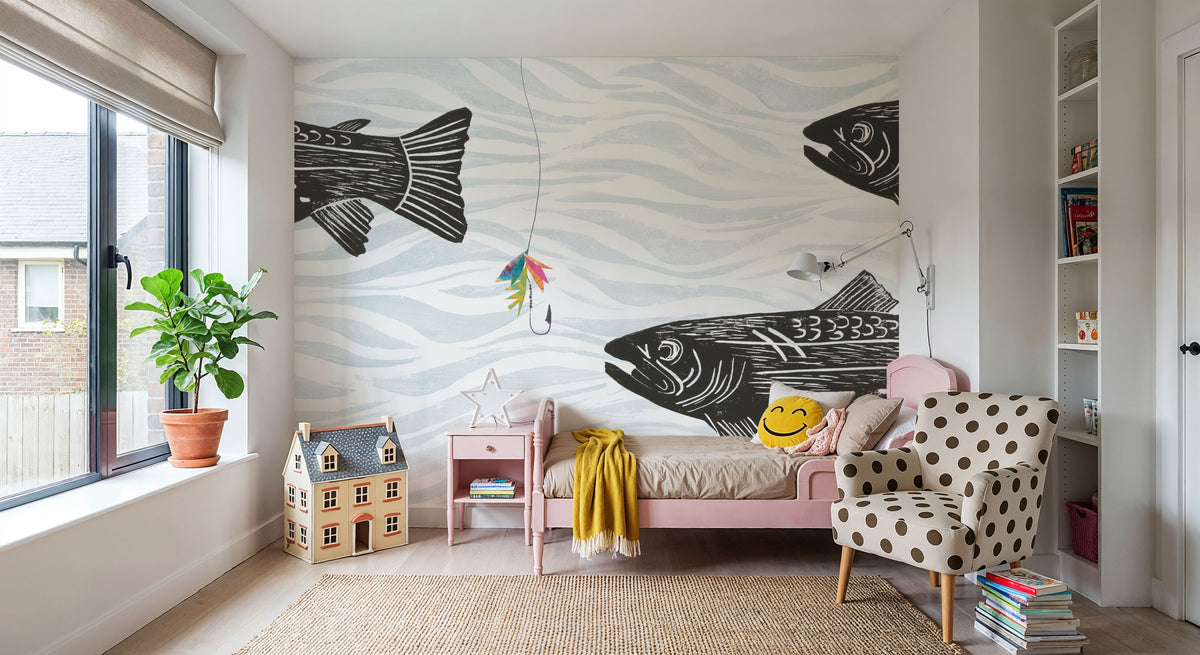 Fly Fishing III Mural Wallpaper - room preview 03