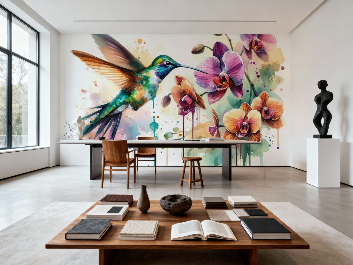 Hummingbird Dance Mural Wallpaper - room preview 03