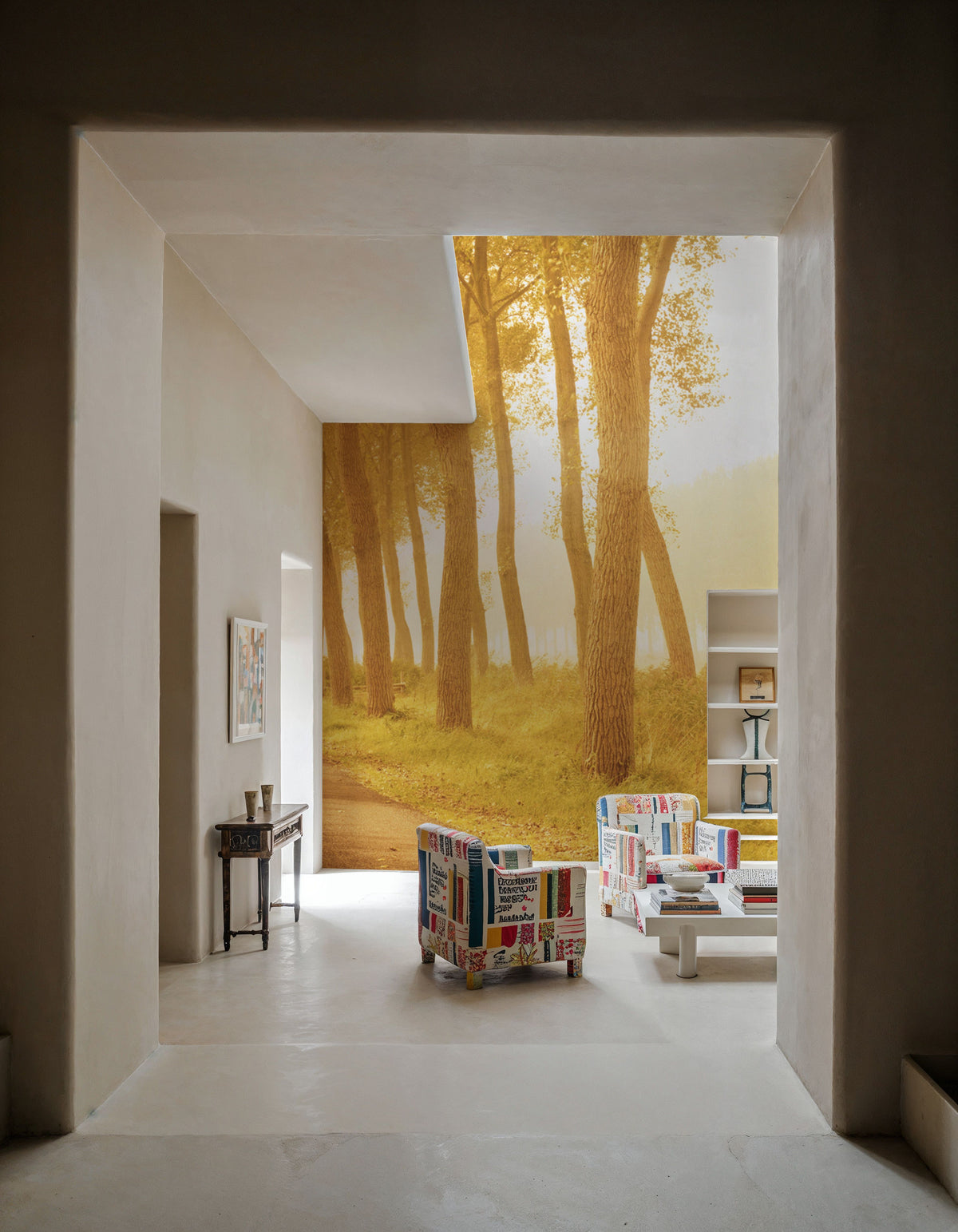 Golden Forest Trail Mural Wallpaper - room preview 03
