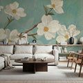 Kimono Blossoms Mural Wallpaper - room preview 03