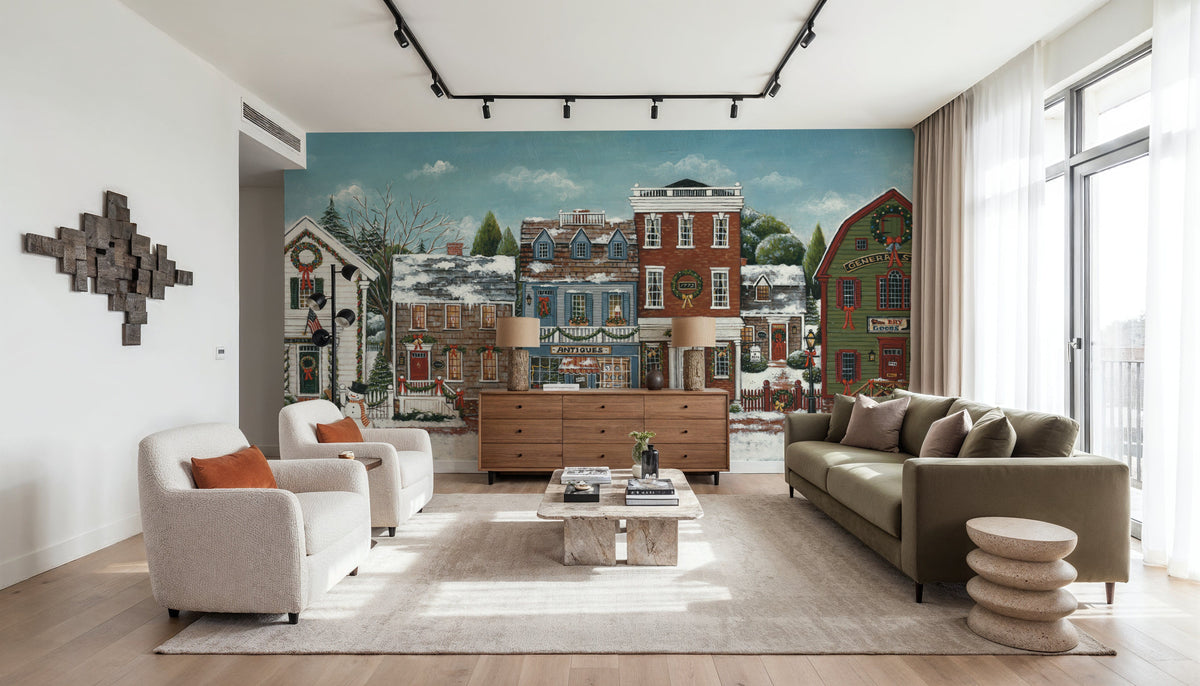 Christmas Village II Mural Wallpaper - room preview 03