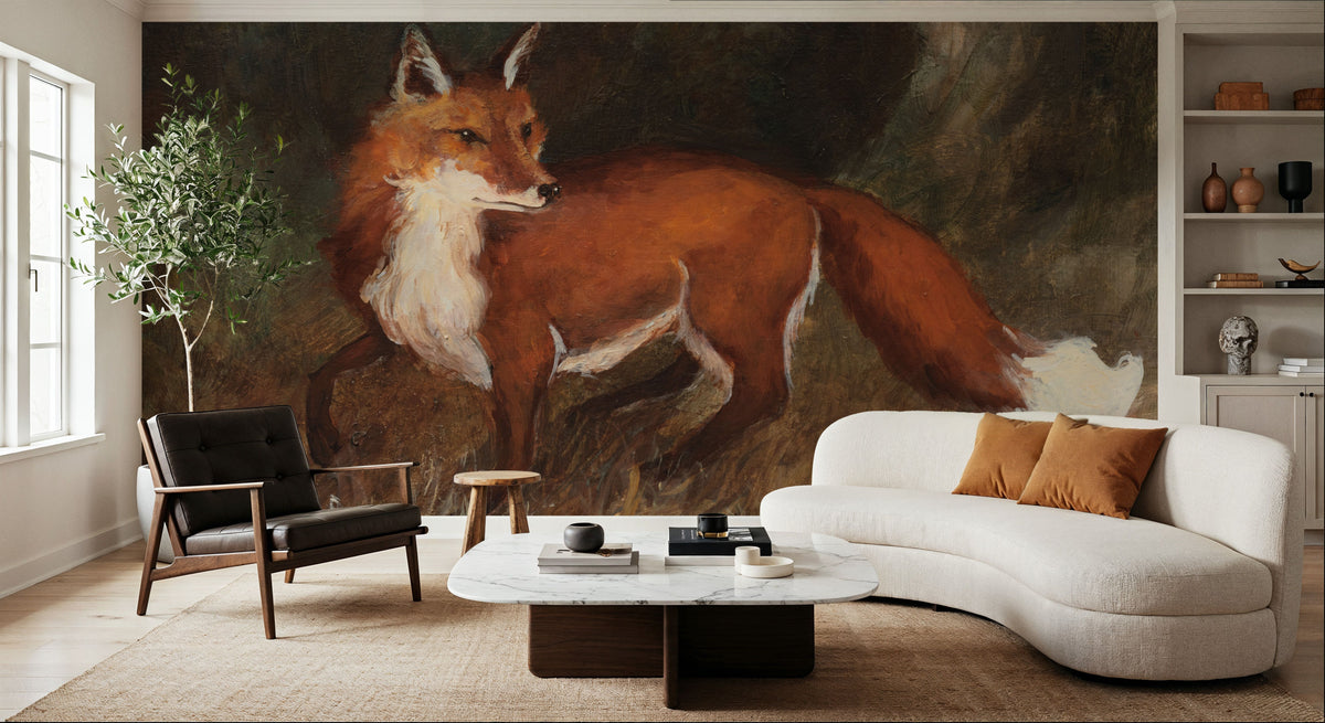 Forest Fox Mural Wallpaper - room preview 03