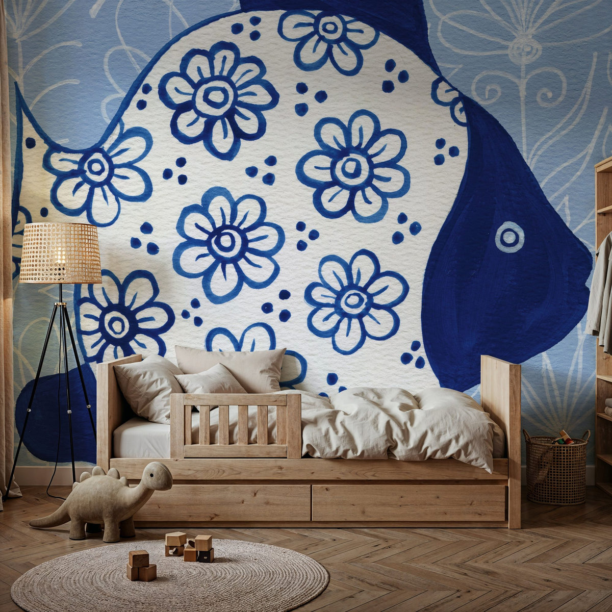 Coastal Chinoiserie I Mural Wallpaper - room preview 03