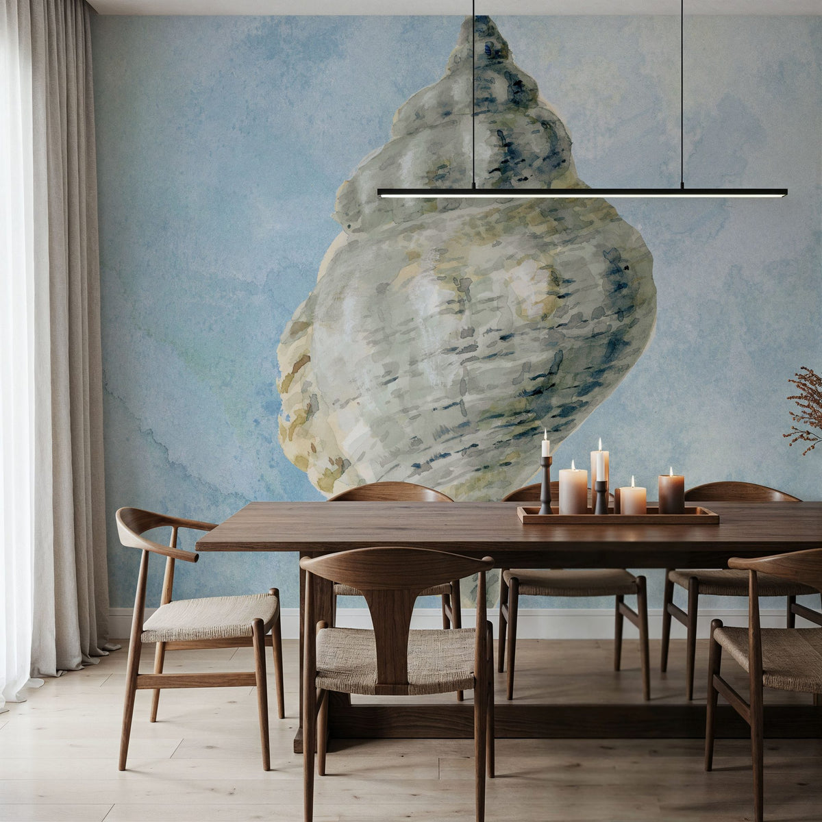 Coastal Bliss IV Mural Wallpaper - Neutral Tone - room preview 03