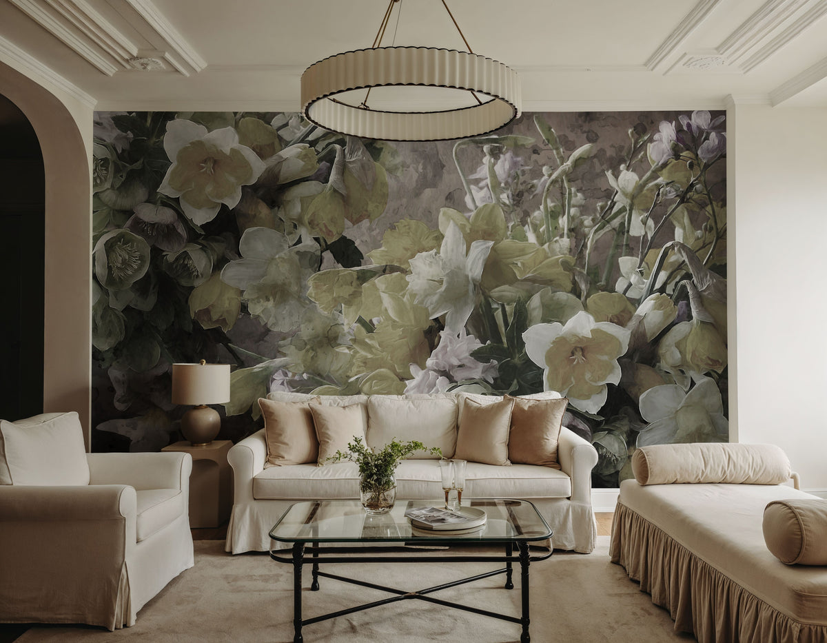 Vanilla Blooms Mural Wallpaper - room preview 03