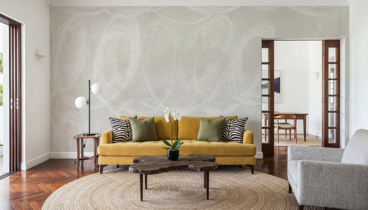 Calming Thoughts II Neutral Crop Mural Wallpaper - room preview 03