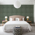 Subtle Flowers Green Mural Wallpaper - room preview 03