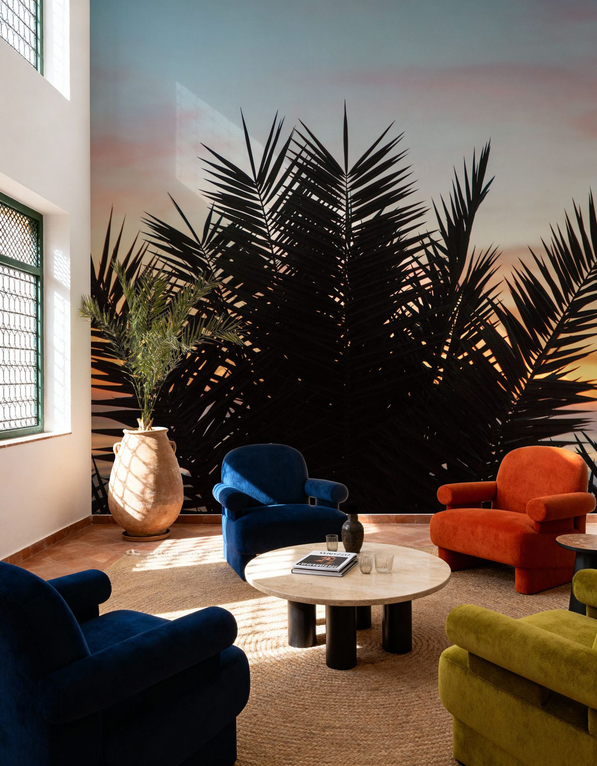 Sunset Palms II Mural Wallpaper - room preview 03