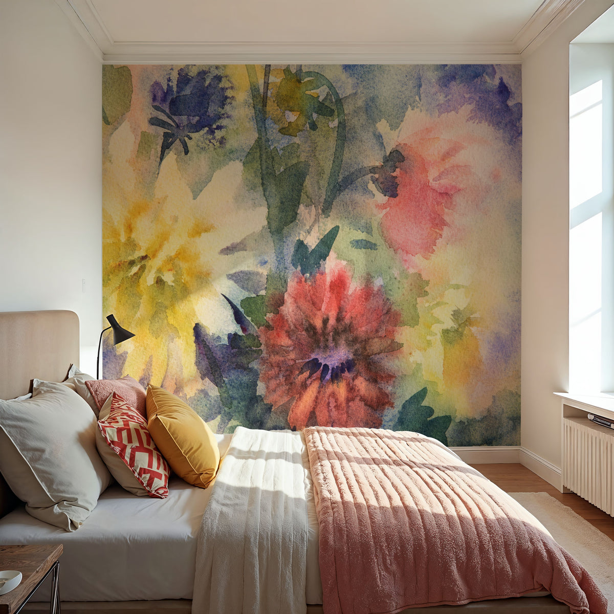 Blended Blossom Mural Wallpaper - room preview 03