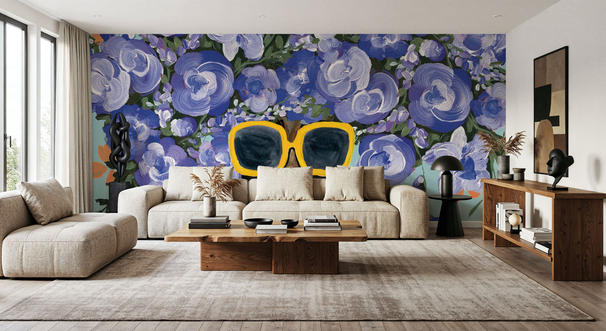 Sunning in Florals II Mural Wallpaper - room preview 03